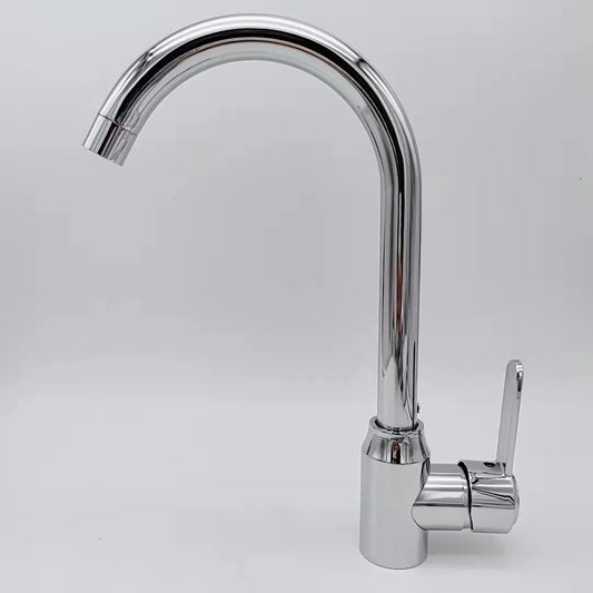 Stainless Steel Hot & Cold Kitchen Sink Mixer Tap | Single Handle Vegetable Basin Faucet – Ceramic Disc, Deck Mounted