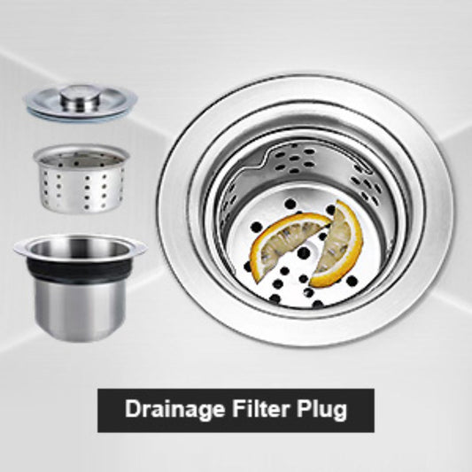 22x18 Handmade Kitchen Sink Stainless Steel 5545 – Single Bowl with Drain & Rinse Basket