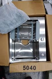 20x16 Handmade Kitchen Sink Stainless Steel 5040 – Single Bowl with Drain & Rinse Basket