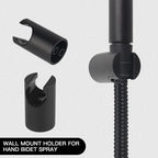 Matte Black Handheld Bidet Spray Gun | Stainless Steel Toilet & Bathroom Sprayer with Adjustable Flow & Pause Function