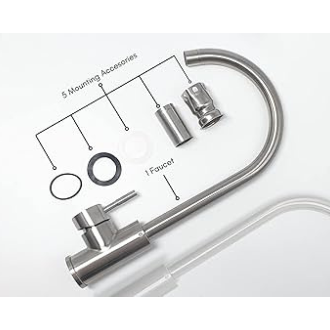 304 Stainless Steel Kitchen Sink Mixer Tap | 360° Swivel Hot & Cold Single Lever Faucet