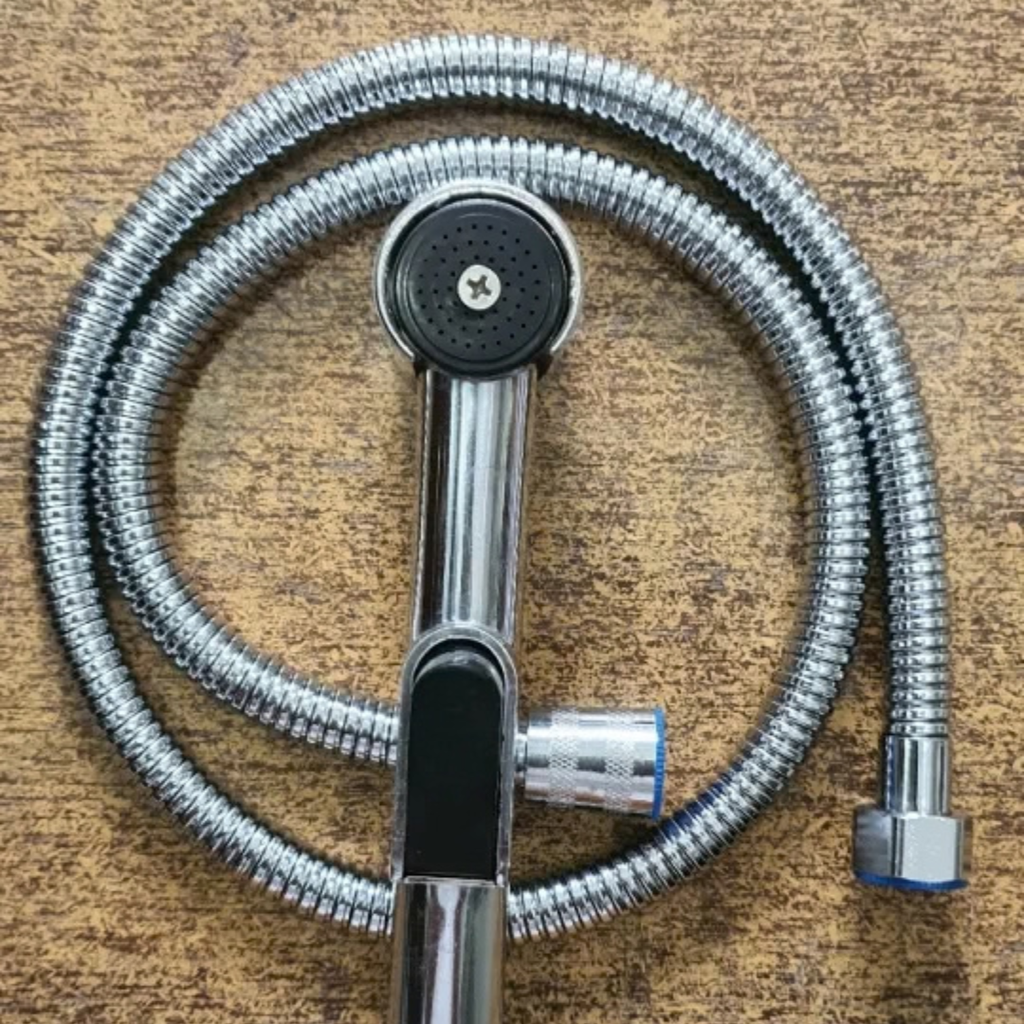 Muslim Shower Head Only | Handheld Bidet Sprayer for Toilet & Bathroom – No Pipe, Chrome Finish