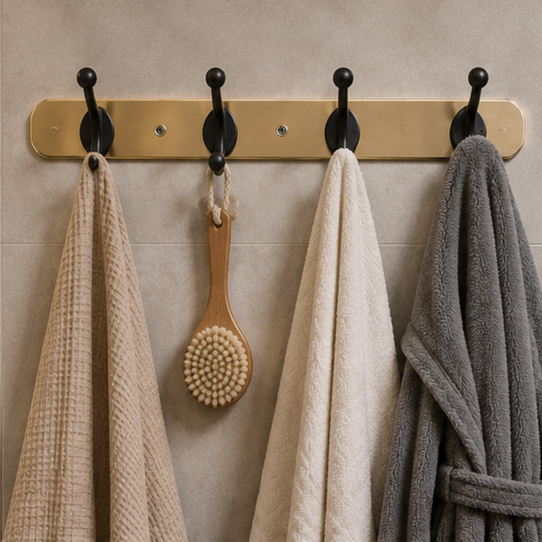 Heavy Duty Iron Wall Mounted Clothes Hook Rack | Multi-Purpose Hanging Stand for Home, Office & Kitchen