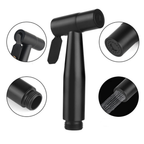 Matte Black Handheld Bidet Spray Gun | Stainless Steel Toilet & Bathroom Sprayer with Adjustable Flow & Pause Function