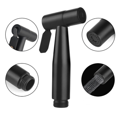 Matte Black Handheld Bidet Spray Gun | Stainless Steel Toilet & Bathroom Sprayer with Adjustable Flow & Pause Function