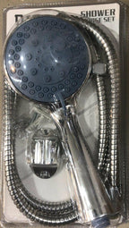 5-Mode High Pressure Handheld Shower Set with Hose & Wall Hook | Chrome Bathroom Shower Head