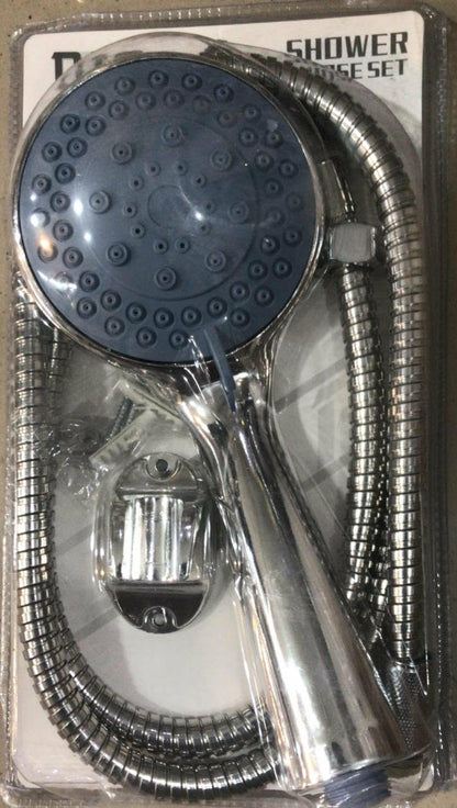 5-Mode High Pressure Handheld Shower Set with Hose & Wall Hook | Chrome Bathroom Shower Head