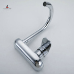 Chrome Wall Mounted Sink Mixer Tap | Hot & Cold Single Lever Kitchen Faucet with 360° Swivel