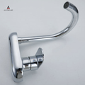 Chrome Wall Mounted Sink Mixer Tap | Hot & Cold Single Lever Kitchen Faucet with 360° Swivel