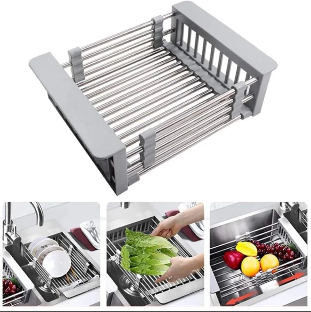 27×18 Inches Handmade Kitchen Sink 6845 | 304 Stainless Steel | Single Bowl | Drain + Rinse Basket