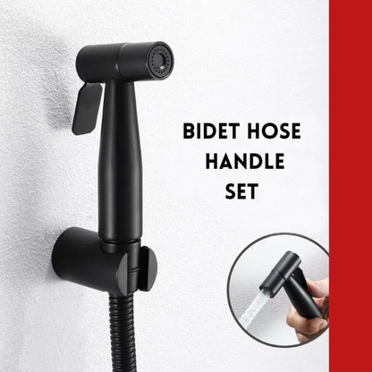Matte Black Handheld Bidet Spray Gun | Stainless Steel Toilet & Bathroom Sprayer with Adjustable Flow & Pause Function