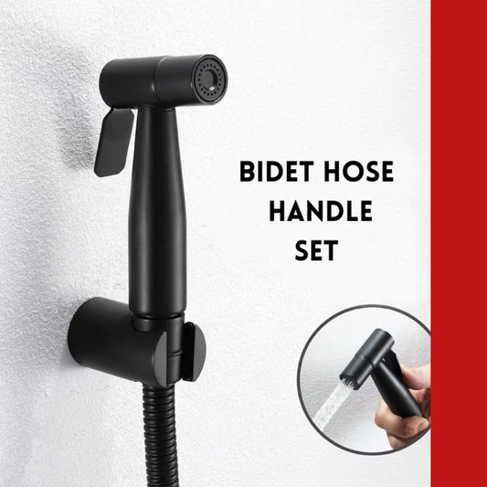 Matte Black Handheld Bidet Spray Gun | Stainless Steel Toilet & Bathroom Sprayer with Adjustable Flow & Pause Function