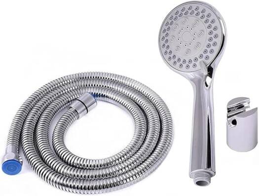 5-Mode High Pressure Handheld Shower Set with Hose & Wall Hook | Chrome Bathroom Shower Head