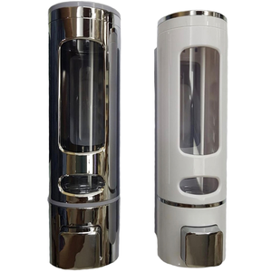 Wall Mount Soap Dispenser 400ml | Black ABS Manual Liquid Soap Dispenser for Bathroom & Kitchen