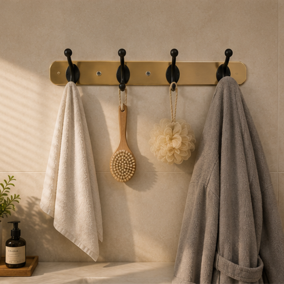 Heavy Duty Iron Wall Mounted Clothes Hook Rack | Multi-Purpose Hanging Stand for Home, Office & Kitchen