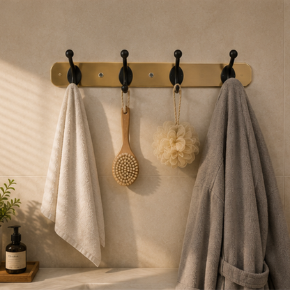 Heavy Duty Iron Wall Mounted Clothes Hook Rack | Multi-Purpose Hanging Stand for Home, Office & Kitchen