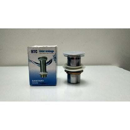 4 Inch Chrome Push Waste Pop-Up Drain | Bathroom Basin & Vanity Sink Waste