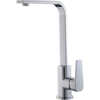 Premium 14-Inch L-Shape Stainless Steel Kitchen Faucet | Hot & Cold 360° Rotating Mixer Tap – Brushed Chrome, Single Hole