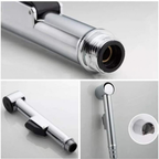 Muslim Shower Head Only | Handheld Bidet Sprayer for Toilet & Bathroom – No Pipe, Chrome Finish