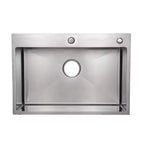 22x18 Handmade Kitchen Sink Stainless Steel 5545 – Single Bowl with Drain & Rinse Basket