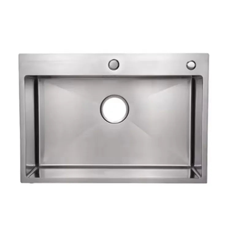 22x18 Handmade Kitchen Sink Stainless Steel 5545 – Single Bowl with Drain & Rinse Basket