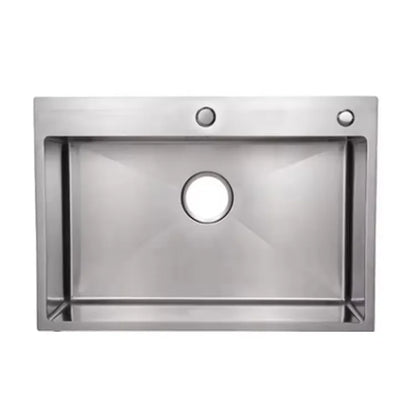 22x18 Handmade Kitchen Sink Stainless Steel 5545 – Single Bowl with Drain & Rinse Basket