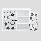 Wall Mounted Double Door Plastic Bathroom Cabinet | Waterproof Storage Organizer – Multi-Color