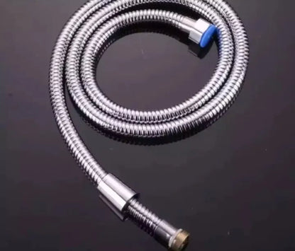 FACO Double Interlock Chromium Plated Flexible Hose | Muslim Shower & Hand Shower Pipe – 1m & 1.5m