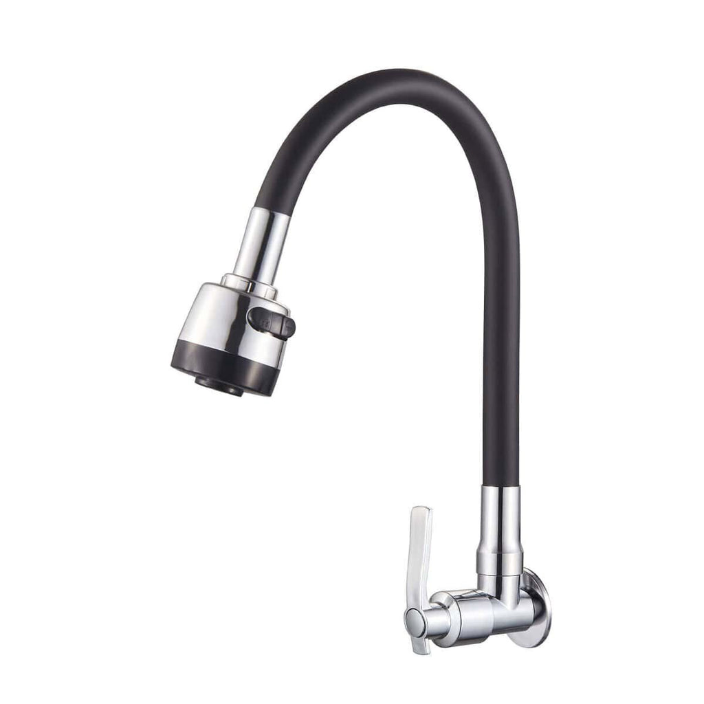 360° Rotating Flexible Kitchen Faucet | Hot & Cold Mixer Tap with Inlet Pipe Options