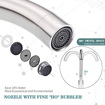 304 Stainless Steel Kitchen Sink Mixer Tap | 360° Swivel Hot & Cold Single Lever Faucet