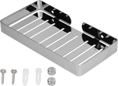 SUS304 Stainless Steel Wall Mounted Soap Dish Rack | Large Drainage Soap Holder – Black, Silver, Gold & Rose Gold