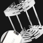 Stainless Steel Bathroom Corner Shelf | Double Layer Silver Chrome Shower Basket – Wall Mounted, Rust-Resistant