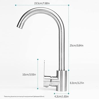 304 Stainless Steel Kitchen Sink Mixer Tap | 360° Swivel Hot & Cold Single Lever Faucet