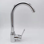 Stainless Steel Hot & Cold Kitchen Sink Mixer Tap | Single Handle Vegetable Basin Faucet – Ceramic Disc, Deck Mounted