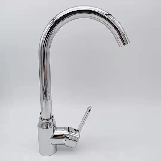 Stainless Steel Hot & Cold Kitchen Sink Mixer Tap | Single Handle Vegetable Basin Faucet – Ceramic Disc, Deck Mounted