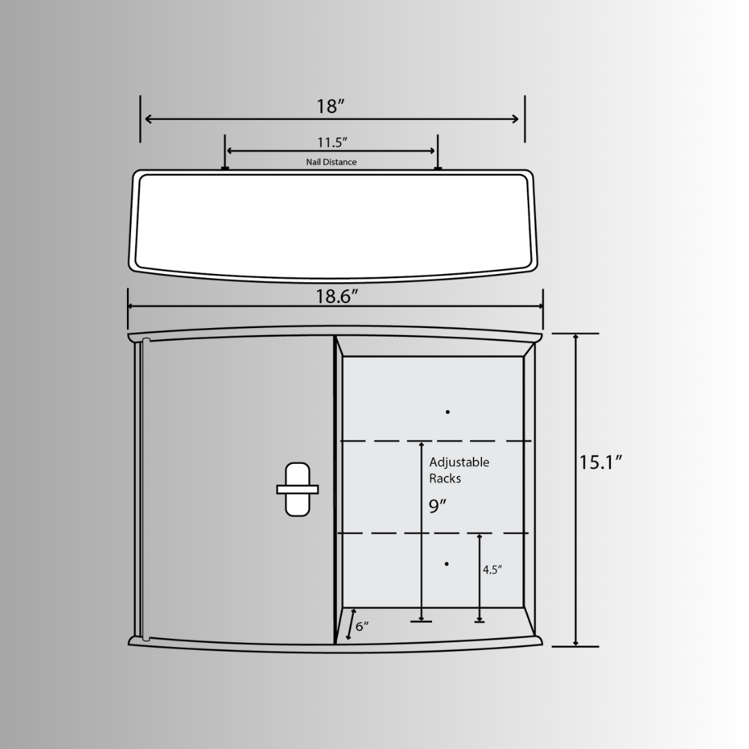 Wall Mounted Double Door Plastic Bathroom Cabinet | Waterproof Storage Organizer – Multi-Color