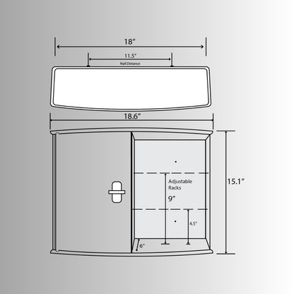 Wall Mounted Double Door Plastic Bathroom Cabinet | Waterproof Storage Organizer – Multi-Color