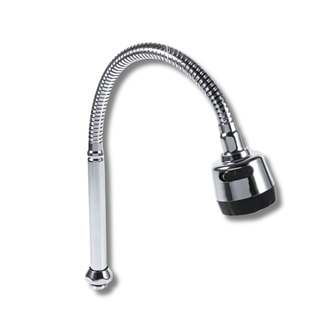Flexible Dual-Hole Shower Head | Chrome Rotatable Bathroom Faucet Sprayer