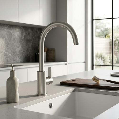 304 Stainless Steel Kitchen Sink Mixer Tap | 360° Swivel Hot & Cold Single Lever Faucet