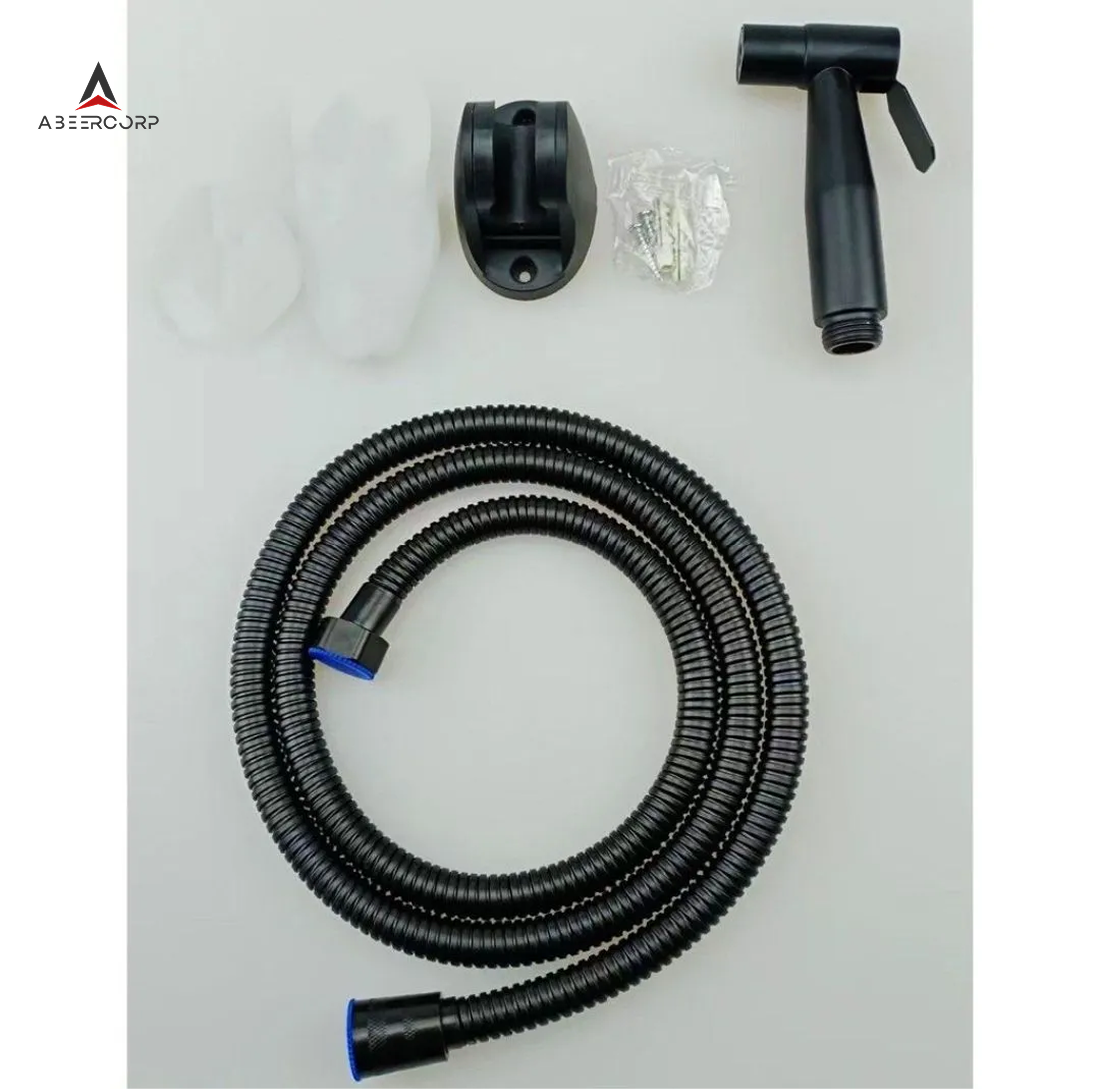 Matte Black Handheld Bidet Spray Gun | Stainless Steel Toilet & Bathroom Sprayer with Adjustable Flow & Pause Function