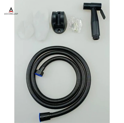 Matte Black Handheld Bidet Spray Gun | Stainless Steel Toilet & Bathroom Sprayer with Adjustable Flow & Pause Function