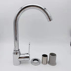 Stainless Steel Hot & Cold Kitchen Sink Mixer Tap | Single Handle Vegetable Basin Faucet – Ceramic Disc, Deck Mounted