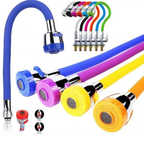 360° Rotating Flexible Kitchen Faucet | Hot & Cold Mixer Tap with Inlet Pipe Options