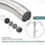 304 Stainless Steel Kitchen Sink Mixer Tap | 360° Swivel Hot & Cold Single Lever Faucet