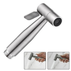 Stainless Steel Handheld Bidet Spray Gun | Toilet & Bathroom Sprayer with Adjustable Flow & Pause Function