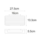 Wire Soap Tray | Wall Mounted Bathroom Soap Holder – Open Drainage, Chrome & Gold Finish