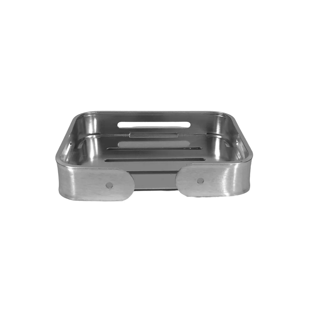 304 Stainless Steel Soap Dish Holder | Wall Mounted Soap Saver Tray with Drainage – 13.5×9.7 cm