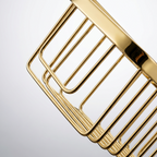 Wire Soap Tray | Wall Mounted Bathroom Soap Holder – Open Drainage, Chrome & Gold Finish