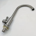 304 Stainless Steel Single Cold Kitchen Faucet | Brushed Deck Mounted Modern Sink Tap