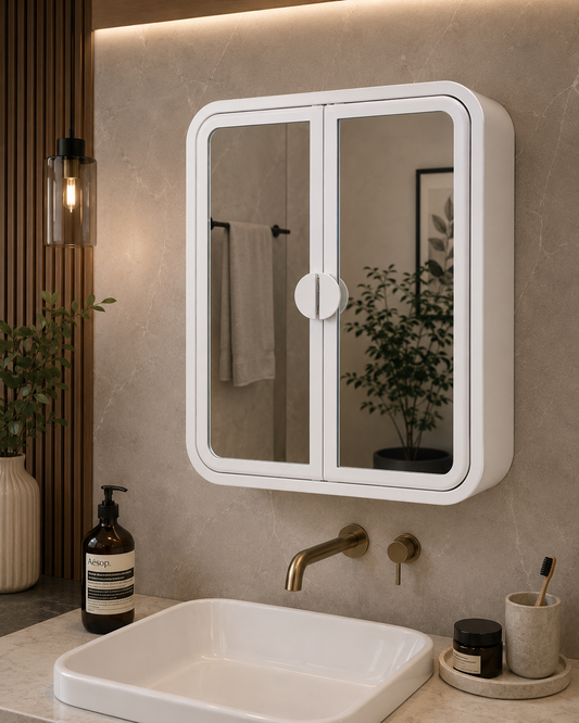 Wall Mounted Bathroom Mirror Cabinet | Modern Storage Cabinet with Mirror Door – Space Saving
